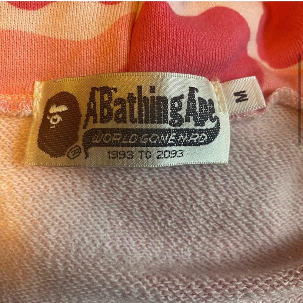 Pink bathing ape hoodie